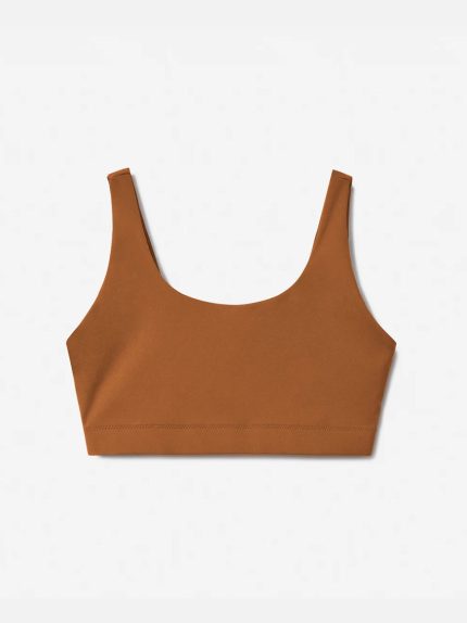 Casual Sleeveless Striped Women Brown Top